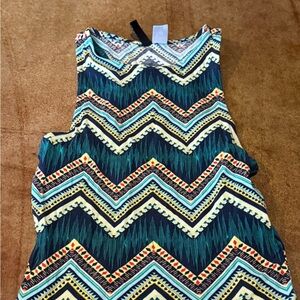 Chevron Pattern Sleeveless Crop Top